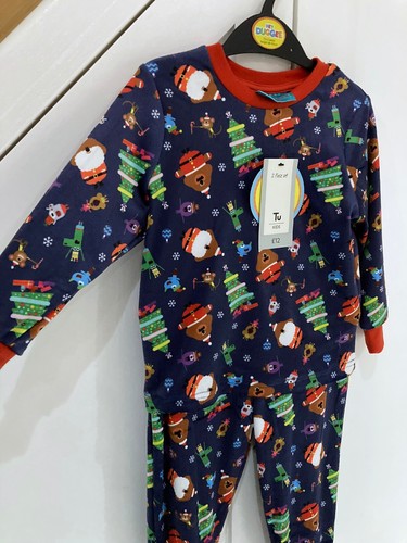 Kids Boys Girls Hey Duggie Christmas Pyjamas 18-24 Months 1.5 - 2 Velour Fleece - Picture 4 of 10