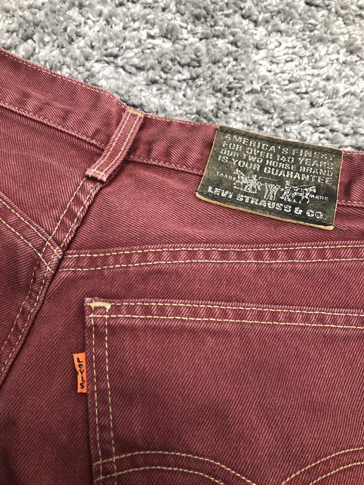 90s Levis Orange Tab Archive Red Pattern 881 type… - image 4