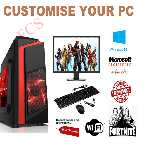 Cheap Custom Gaming Pc Intel Core I7 Win10 Gtx1650 16gb Ram 128gb Ssd 1tb Hdd Ebay