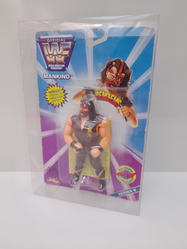 WWF - Just Toys Bend-Ems - Mankind MOC In Protecti...