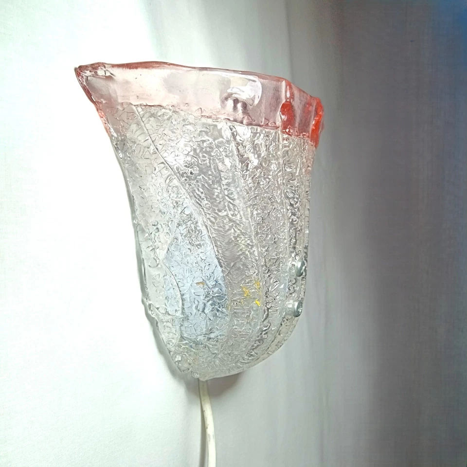Aplique (1 de 4), aplique, moderno de mediados de siglo, art deco, cristal de Murano, vintage Foto 3 de 4