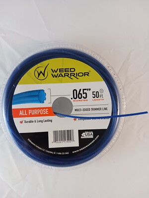 WEED WARRIOR, .065 in, 50 ft, Multi-Edged Trimmer Line, All Purpose
