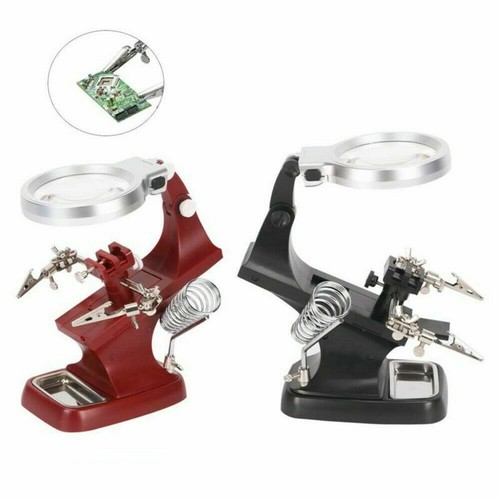 Cocoarm Lötstation Dritte Hand - Mit 3X/4.5X Lupe & 10 LEDs | Löthilfe Mit Krokodilklemmen