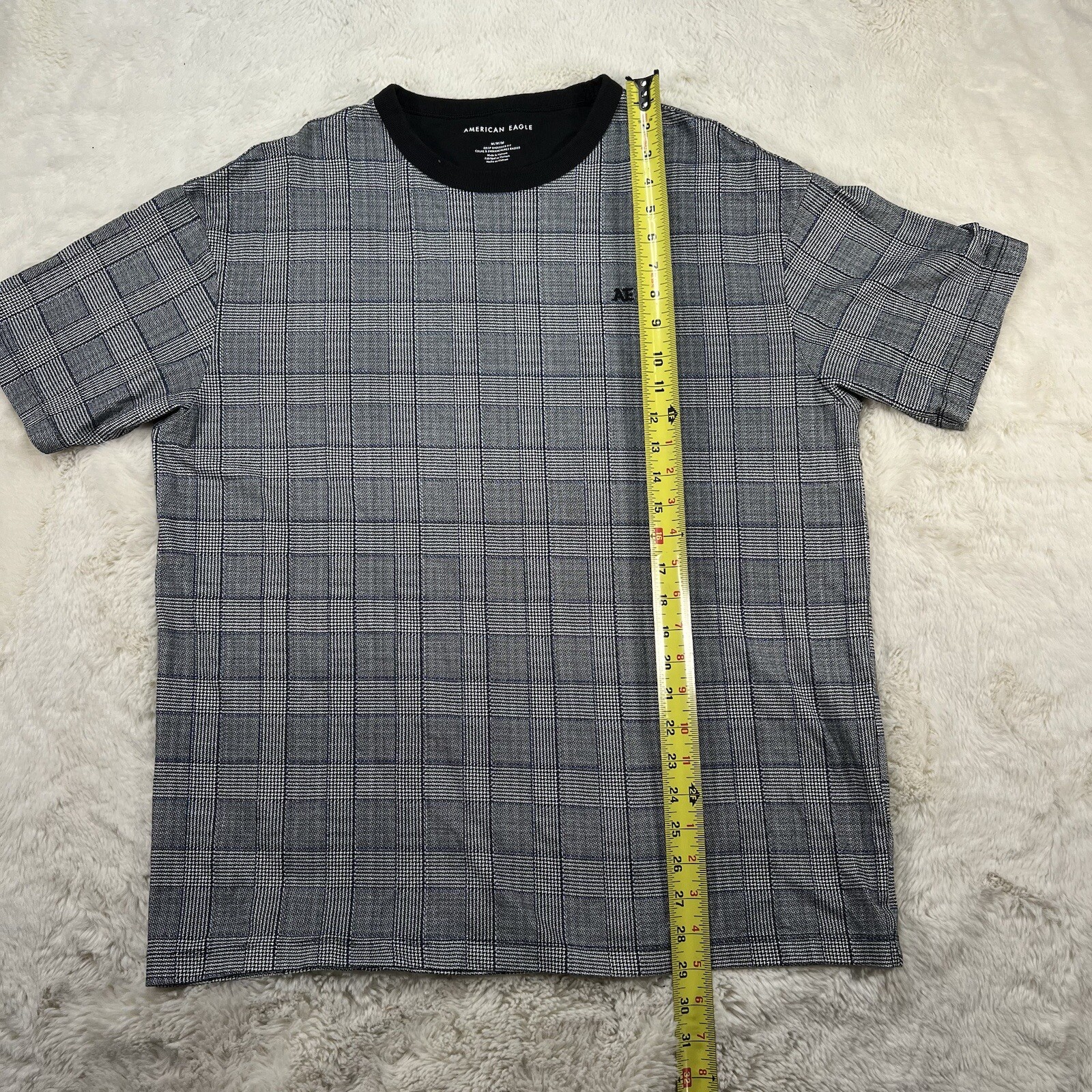 American Eagle Houndstooth Pattern  Short Sleeve … - image 6