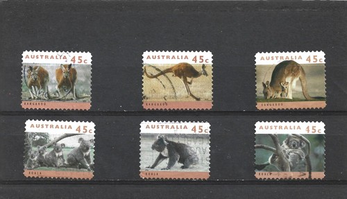 Australia 1994 Kangaroos & Koalas Set of 6 Used