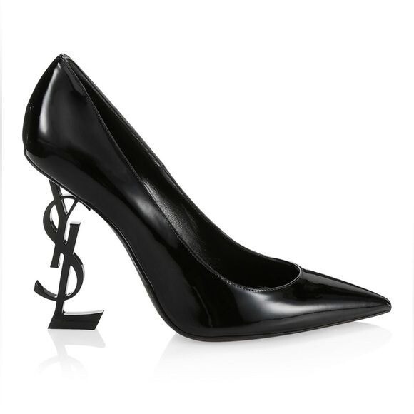 Décolleté Saint Laurent Opyum punta in pelle verniciata