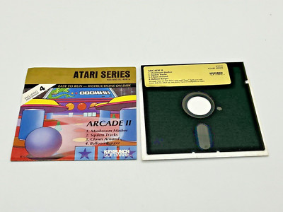 Atari Series Arcade II Mushroom Masher Squirm Tracks 400/800/XL/XE Disk ...