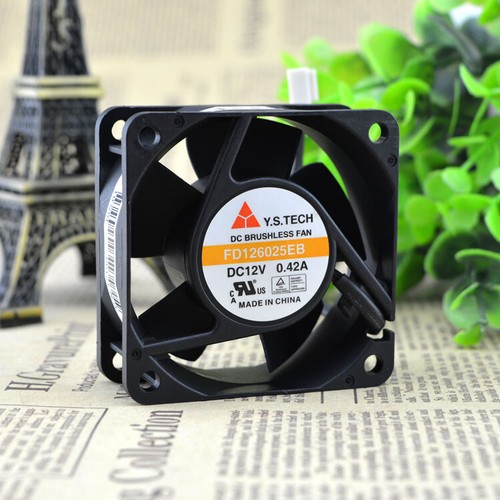 YS TECH A NYW06025012BS FAN, 12V, 60 X 60 X 25 Mm (2.4 X 2.4 X 1.0 In