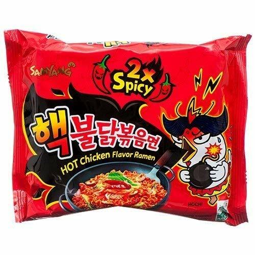 Samyang Korean Super Hot 2x Spicy Chicken Flavour Ramen Nudeln Halal - 1er Pack