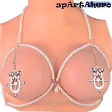 Metal Breast Clips Stimulator Beast Teeths Beads Female Breast Clamps Restraints