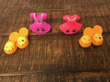 Shopkins Happy Meal McDonald's Lot of 4 - 2 Dresses, 2 FLIP FLOPS 2013 Moose