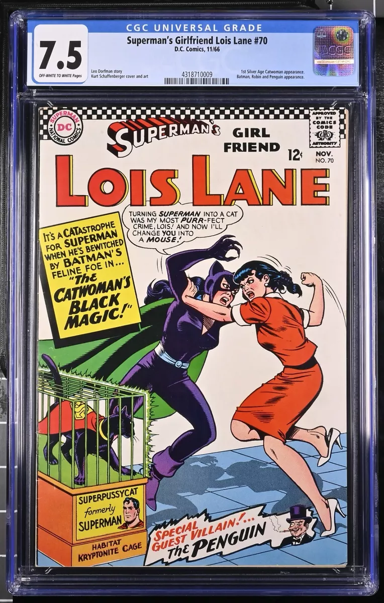 1966 Superman's Girlfriend Lois Lane #70 CGC 7.5 1st Silver Age Catwoman  app | eBay
