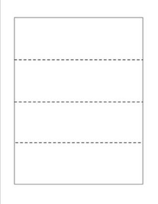 Print-Ready Business Forms (8.5''x 11''), Trpl-Prfed, White 67lb Vellum-250 Sheets