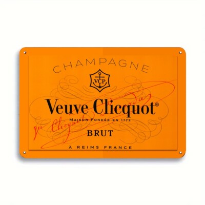 Champagne Veuve Brut Blechschild, Veuve Champagne Blechschild Geschenk Plakette