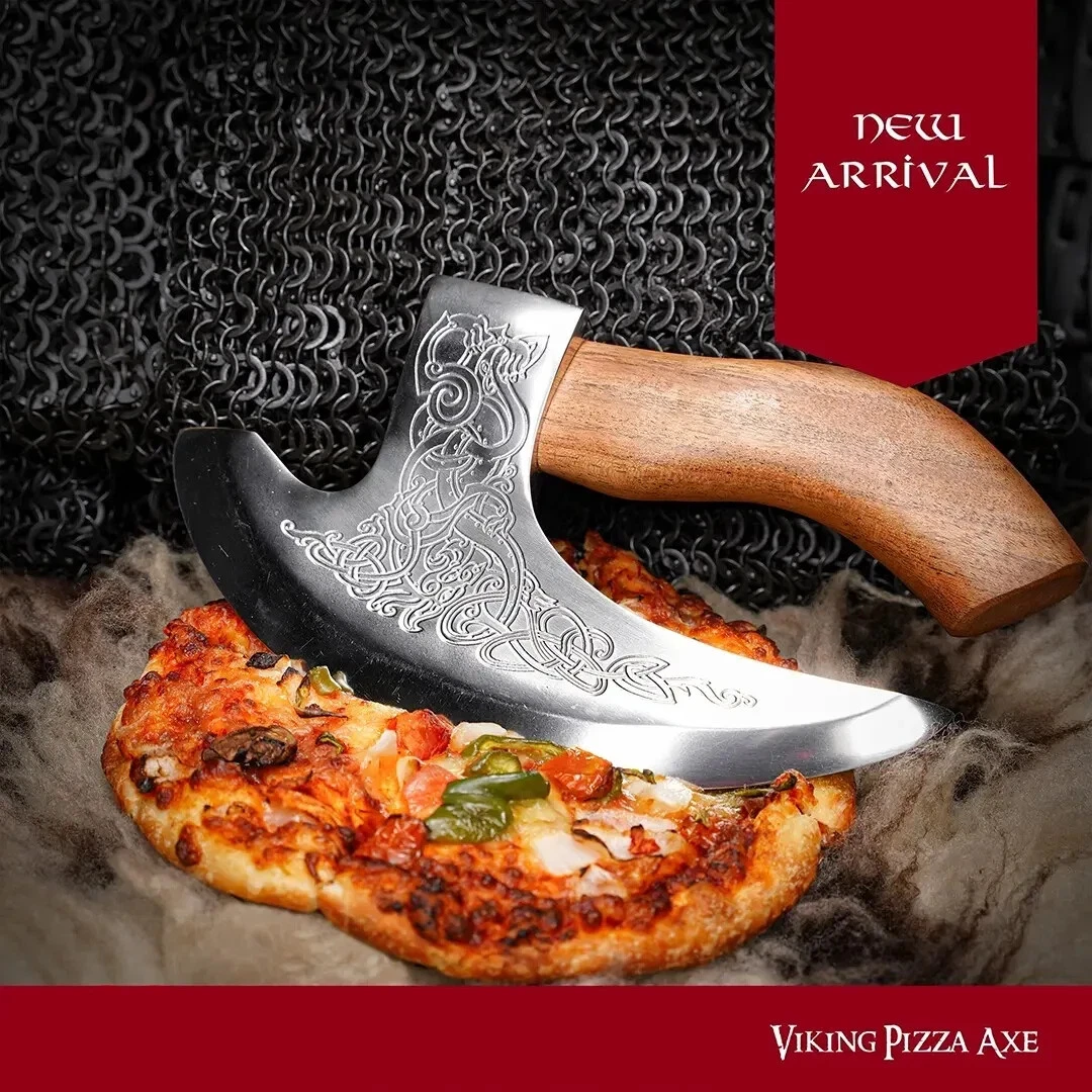 🍕 Viking Pizza Axe – Carbon Steel Pizza Cutter with Ergonomic Wooden & Sheath
Opens in a new window