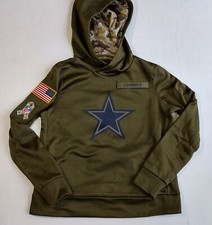 Dallas Cowboys Salute To Service Nike Hoodie Youth M Green Pullover Sweatshirt