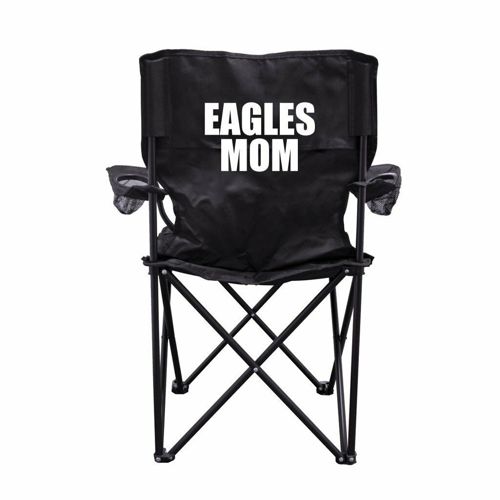 Eagles Mom Black Folding Camping Chair with Carry Bag