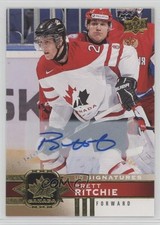 2017 Canadian Tire Team Canada Gold Foil Signatures Brett Ritchie #23 Auto 08vf