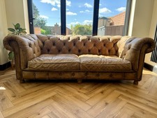 Barker and Stonehouse Halo Asquith Chesterfield Leather Sofa