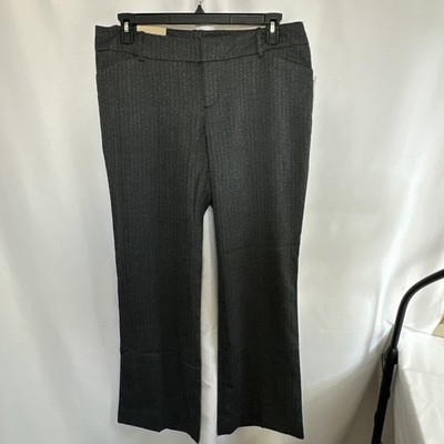 Mossimo Stretch Womens Mid Waist & Straight Hip Pants NWT Black Sz- 14 #3939