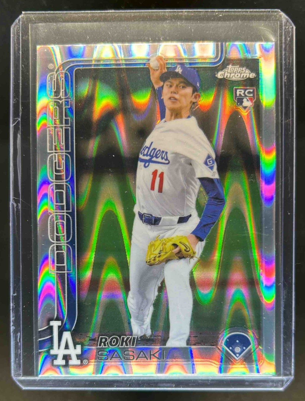 2025 Topps Chrome Roki Sasaki RC RayWave Refractor Rookie #217 Dodgers