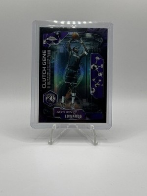 2026 Topps Chrome Update #CG6 Anthony Edwards Clutch Gene Purple /75
