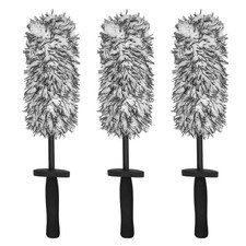 3 PACK Wheel Cleaning Brush Microfiber Flat Wheel Rim Cleaner Brush for Fenders
