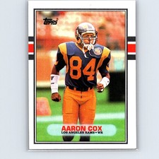 1989 Topps Aaron Cox Rookie #136 Los Angeles Rams