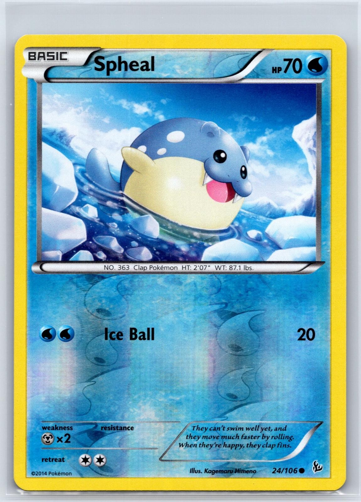 Spheal 24/106 Common Flashfire Pokemon Reverse Holo NM/M 603-49