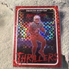 Panini 2025 Rookies & Stars Omarion Hampton #17 Chargers Red Plaid Rookie