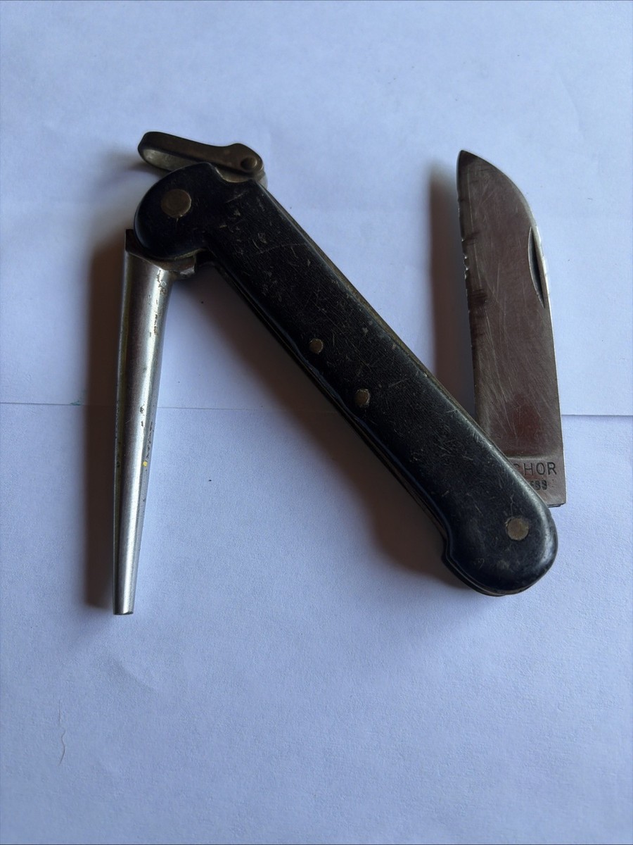 Vintage Anchor Solingen Germany Sailor Knife Marlinspike Rigging
