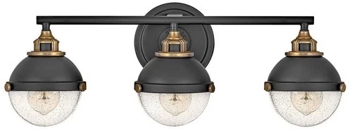 Hinkley Fletcher 25" Wide Black 3-Light Bath Light - Picture 1 of 7