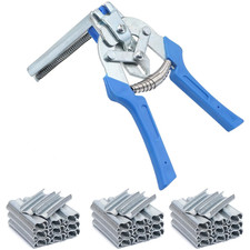 Hog Ring Zangen-Set mit 1800 M Clips f&uuml;r K&auml;fige, Gabionen, 17,7x14,7 cm, Metall