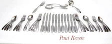 mixed lot set ONEIDA PAUL REVERE STAINLESS STEEL FLATWARE 40 pc