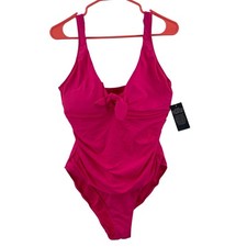 LAUREN RALPH LAUREN Swimsuit Size 16 One Piece NWT Underwire Beach Club Solids