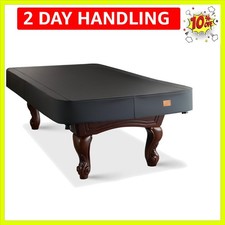 Luxury Black Charcoal Leatherette Billiard Cover 8FT - Waterproof  Tearproof