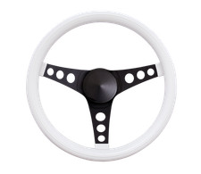 Grant Products 334w Steering Wheel 11.5in Diameter 3 Spoke White Cushion Grip