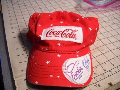 Coca-Cola Coke Cap Elude Evolve Womens Hat Ponytail New Stars Patriotic Red