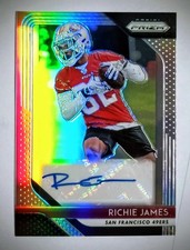 2018 Panini Prizm #RA-RJA Richie James Autographed Rookie Card Excellent . rookie card picture