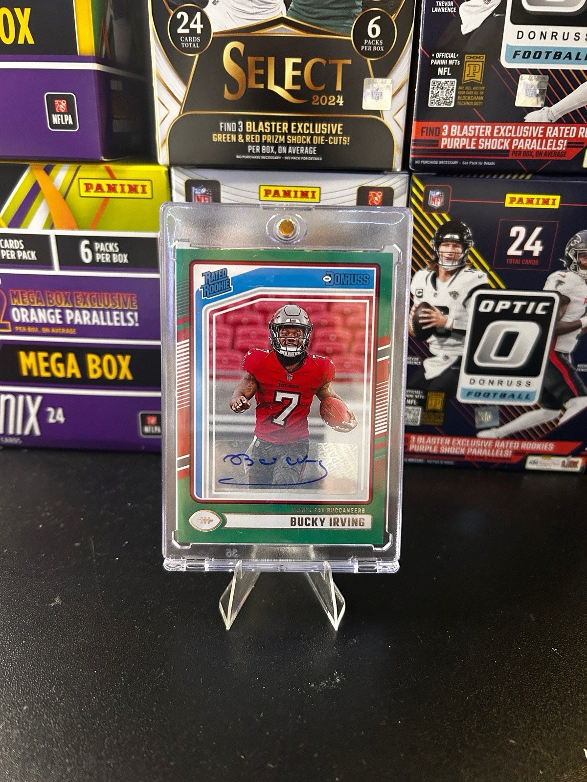 2024 Panini Donruss - Rated Rookie Bucky Irving #301 Green Autographs (AU, RC)