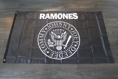 The Ramones Black Banner Flag 3x5 feet Punk Rock Music Band USA Shipper CD