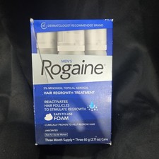 Men's Rogaine 5 Minoxidil Hair Regrowth Treatment Foam 3 Months Supply 05/2027