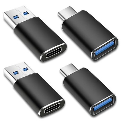 4 Pack USB to USB C OTG Adapter Type C Female to A Male Charger Converter