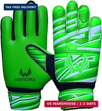 Soccer Goalie Gloves for Kids Youth Junior Boys 4mm Anti Slip Strong G.. Pa...