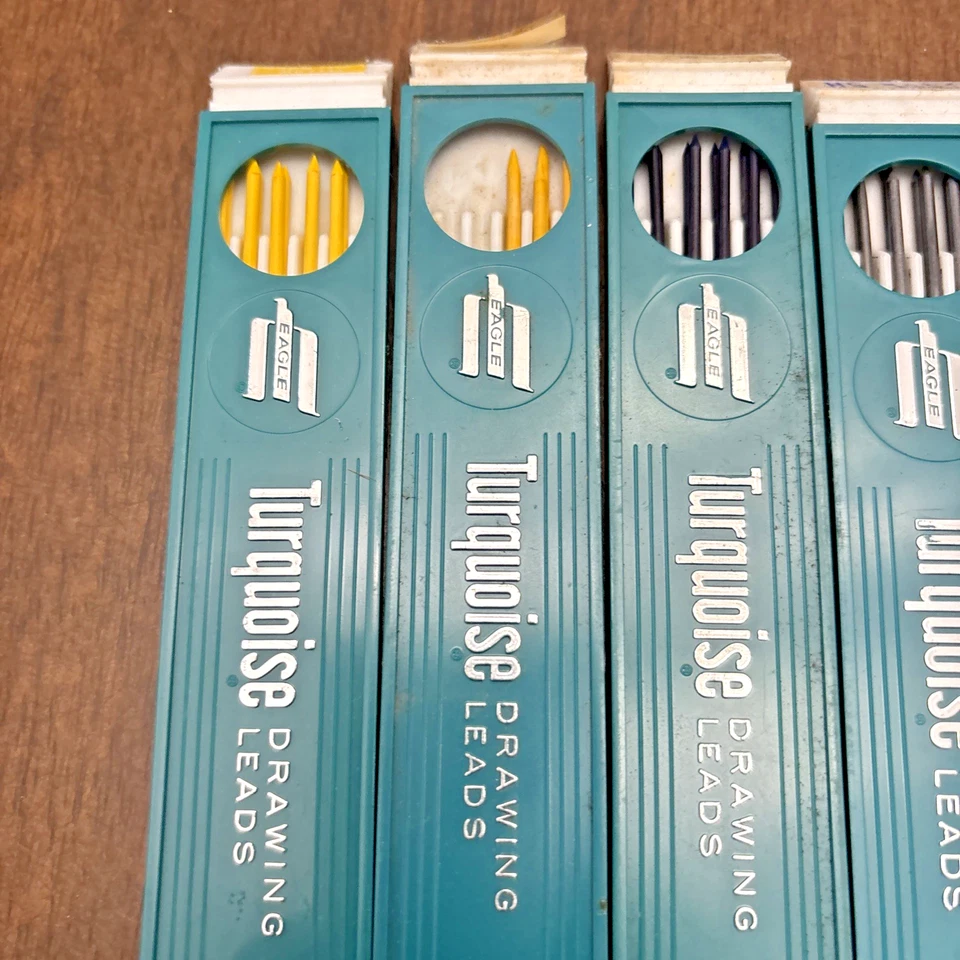 Lote De Colección De 17 Cables Lápiz Berol Turquesa Águila Dibujo Ingeniería Foto 2 de 4