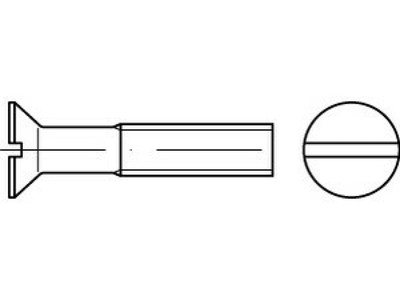 1000 x Senkschrauben mit Schlitz DIN 963 A 4 M 3 x 40 A 4 VES, CAB FASTENING