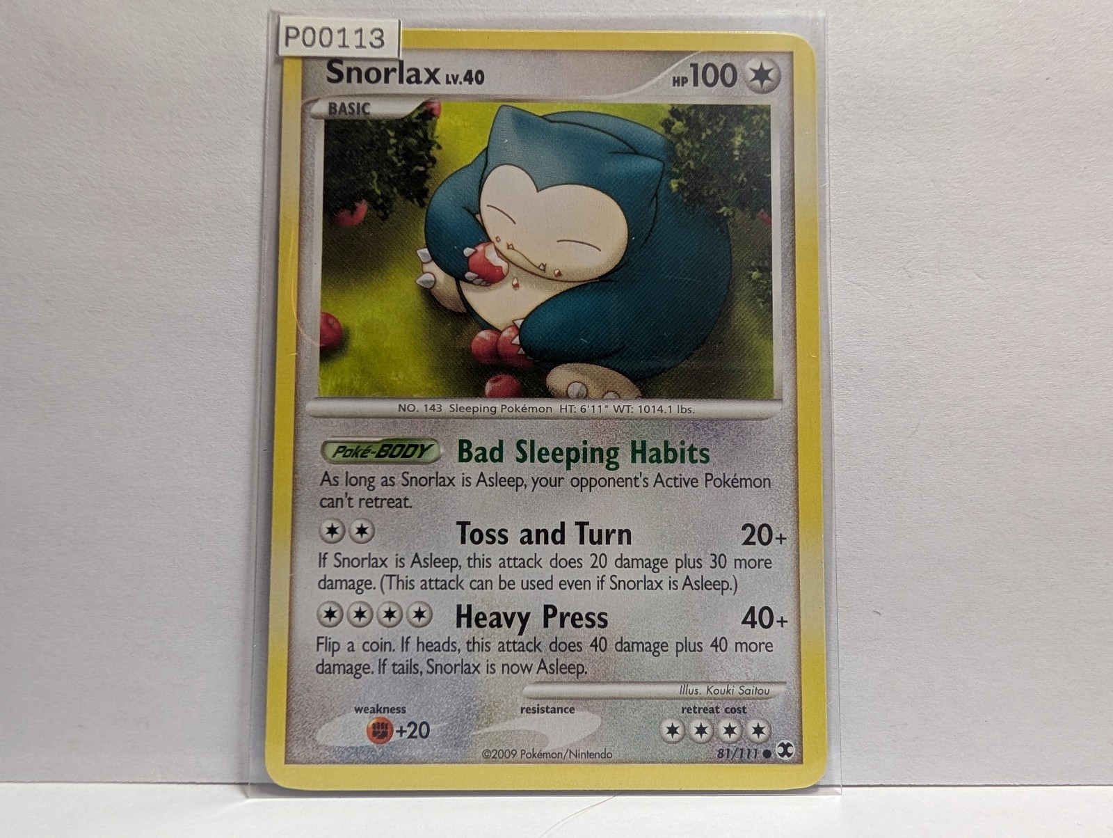 Pokemon TCG Snorlax Lv.40 81/111