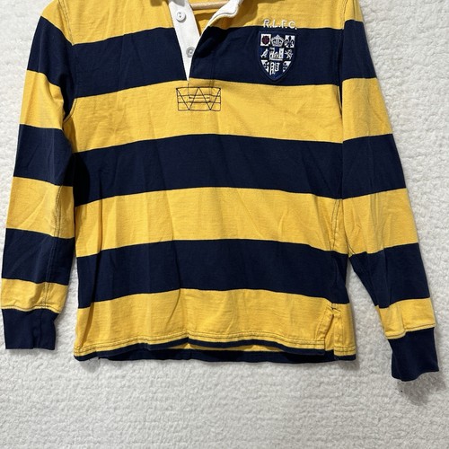 Polo Ralph Lauren Striped Rugby R.L.F.C. Embroidered Polo Shirt Size M (10-12) - Picture 6 of 12