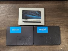 Lot of 3 Crucial 1TB SATA SSD Good Health 0006
