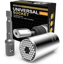 EFFECTEER Universal Socket,Self-adjusting Socket Fits Standard 7/16" - 1-1/4"